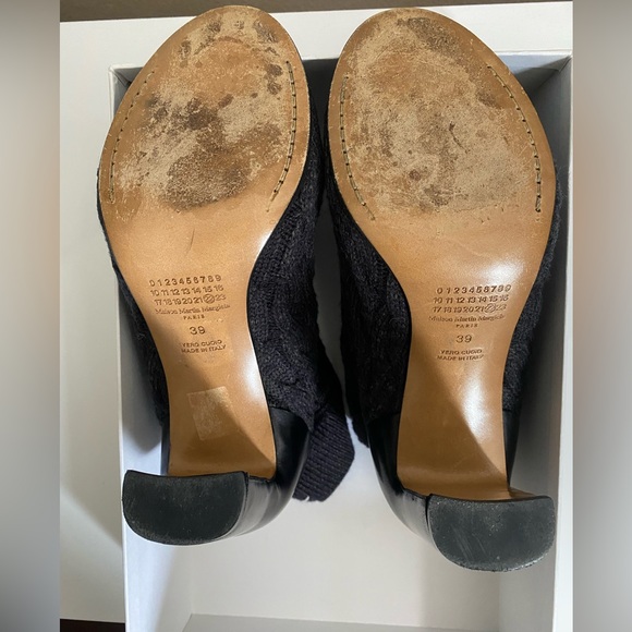 Maison Margiela Cable Knit Open Toe Ankle Boot - Picture 5 of 5